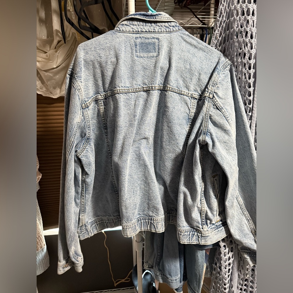 American Eagle Outfitters Light Blue Jean Jacket SIZE XXL - Picture 2 of 4
